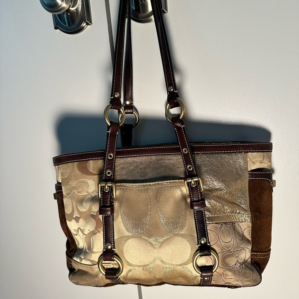 Authentic Vintage Coach Y2K Limited Edition Patchwork Tote Bag
